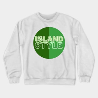 island style hawaii dark green tricolor circle Crewneck Sweatshirt